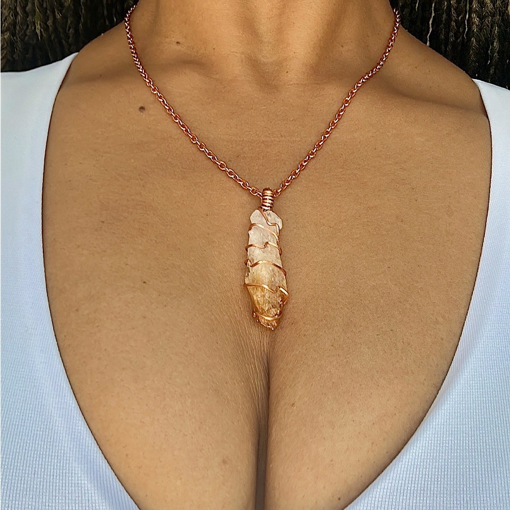 One of a Kind, Citrine Gemstone Necklace